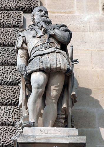 Maximilien de Béthune, duc de Sully - Homme politique - 1560 / 1641 - Sculpture de la cour Napoléon du Louvre - © Norbert Pousseur