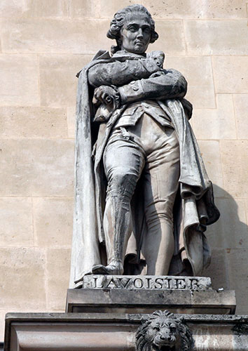 Antoine Laurent Lavoisier - Chimiste - 1743 / 1794 - Sculpture de la cour Napoléon du Louvre - © Norbert Pousseur