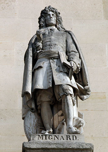 Pierre Mignard - Peintre - 1612 / 1695 - Sculpture de la cour Napoléon du Louvre - © Norbert Pousseur