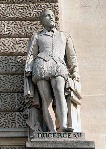 Jacques (?) Androuet Du Cerceau (1er de la famille) - Architectes - 1510 / 1580 - Sculpture de la cour Napoléon du Louvre - © Norbert Pousseur