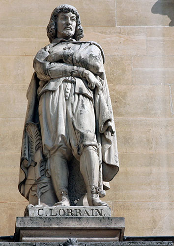 Claude Gellée Lorrain - Peintre paysagiste - 1600 / 1682 - Sculpture de la cour Napoléon du Louvre - © Norbert Pousseur