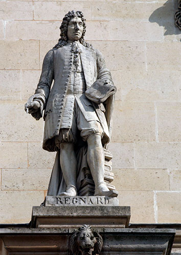 Jean François Regnard - Ecrivain - 1655 / 1709 - Sculpture de la cour Napoléon du Louvre - © Norbert Pousseur