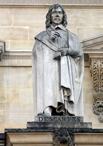 René Descartes - Philosophe - 1596 / 1650 - Sculpture de la cour Napoléon du Louvre - © Norbert Pousseur