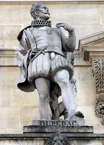 Etienne Dupérac - Graveur - 1530 / 1604 - Sculpture de la cour Napoléon du Louvre - © Norbert Pousseur