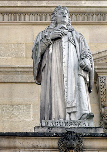 Henri François d'Aguesseau - Homme politique - 1668 / 1751 - Sculpture de la cour Napoléon du Louvre - © Norbert Pousseur