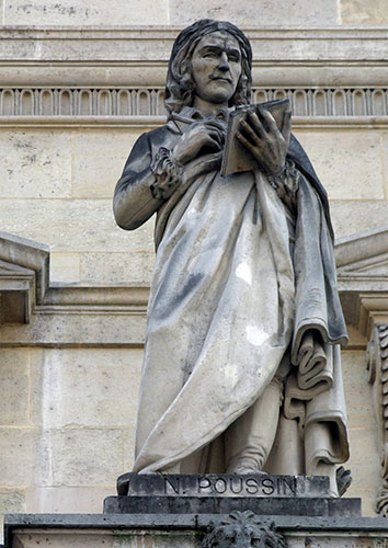 Nicolas Poussin - Peintre - 1594 / 1665 - Sculpture de la cour Napoléon du Louvre - © Norbert Pousseur