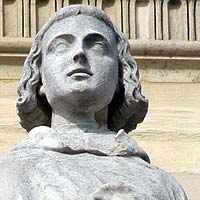 Pierre Abélard ou Abailard - Sculpture de la cour Napoléon du Louvre - © Norbert Pousseur