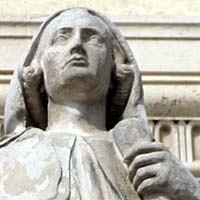 Suger - Abbé de St Denis - 1081 / 1151 - Sculpture de la cour Napoléon du Louvre - © Norbert Pousseur