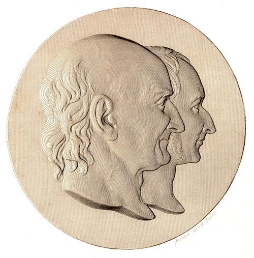 Antoine-Laurent et Adrien de Jussieu - reproduction © Norbert Pousseur Antoine-Laurent et Adrien de Jussieu - reproduction © Norbert Pousseur