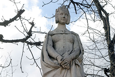 Anne Marie Louise d'Orléans, duchesse de Montpensier - Sculpture des reines du jardin du Luxembourg - © Norbert Pousseur